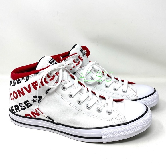 Converse High Street Mid Multi Logo White  Men’s - Picture 3 of 8